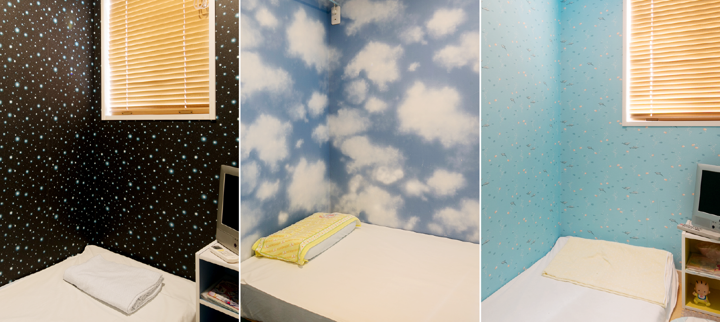 点滴室。星・空・海の3部屋。完全個室。